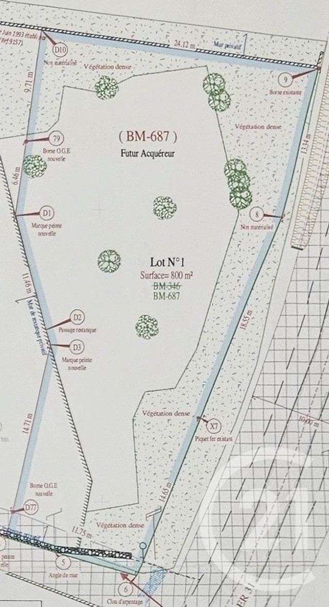 terrain à vendre - 800.0 m2 - DRAGUIGNAN - 83 - PROVENCE-ALPES-COTE-D-AZUR - Century 21 Haussmann Immobilier